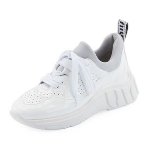 Miu miu patent leather logo sneakers